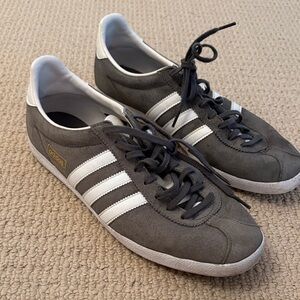 Adidas Gray and White Gazelles Shoes